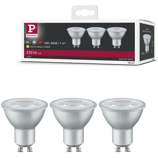 Paulmann 28581 LED Lampe Reflektor 3x4W Leuchtmittel Reflektorlampe Alu Birne Beleuchtung 2700K GU10