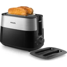 Bild Daily Collection HD2517/90 toaster 2 slice(s) Black, Silver, Toaster, Schwarz, Silber