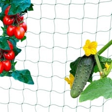 Bild Ranknetz 180 x 360 cm, Rankhilfe Gurken, Tomaten, Maschenweite 10 cm, Gewächshausnetz, grün