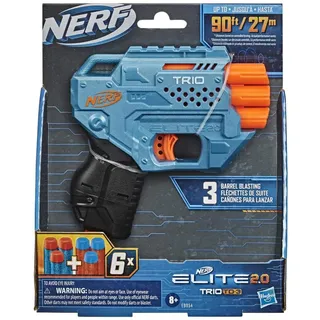 Nerf Elite 2.0 Trio TD-3 Blaster – Enthält 6 Nerf Darts – 3 Darts in Folge abfeuern – Tactical Rail Steckschiene zum individuellen Anpassen