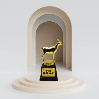 Mad Monkey 2000017 Deko-Pokal, Gold, Schwarz
