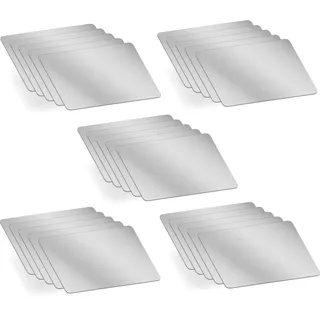 MAGATI Handspiegel - doppelseitiges, ultraflaches, kompakter Spiegel aus Kunststoff für Geldbörse und Tasche, Kleiner Kosmetikspiegel, Schminkspiegel 8x5.5cm, 25 Stück