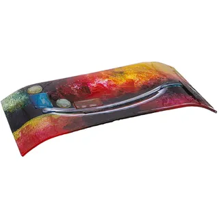 GILDE GLAS art GLAS art Schale Classico - Glas - mehrfarbig, handbemalt - Breite 58cm - Geschenk für Frauen