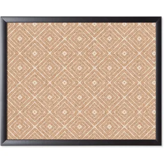 U Brands Pinnwand aus Kork, 40,6 x 50,8 cm, schwarzer Holzrahmen, Diamant-Mode-Design-Druck (2883U00-01)