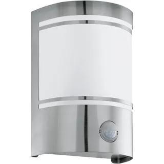 EGLO Außenleuchte Edelstahl 19,0 cm inkl. Bewegungsmelder silber