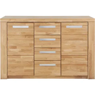 Home Affaire Sideboard »Kolding«, Breite 140 cm mit 4 Schubkästen braun