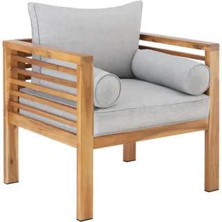 Tectake Garten-Loungesessel Boka 72 x 63 x 78 cm braun