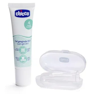 Chicco Baby Zahnpflegeset mit 30ml Zahnungsgel und Fingermuldenbürste