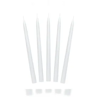 Partydeco Spitzkerze 24 cm 10 St. weiß