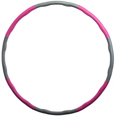 Brandsseller Hula Hoop Reifen | Fitness Reifen | verstellbar | Sport | Ø 90 cm | grau/pink