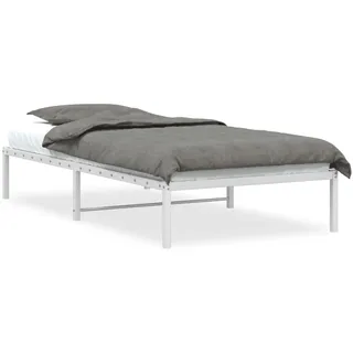 vidaXL Bettgestell Metall Weiß 100x190 cm - Weiß