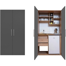 Bild von Schrankküche mit Kühlschrank + Kochfeld 104 cm