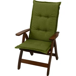AMPO Auflagen für Hochlehner Gartenauflage Gartenpolster Kissen Gartenstuhl 120x50 cm - Grün