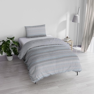 Italian Bed Linen Athena Bettwäsche-Set, 100% Baumwolle, Hellblau, Einzelbett