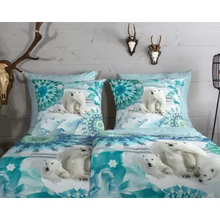 Muller Textiles hip Flanell Wendebettwäsche Seppo Blau