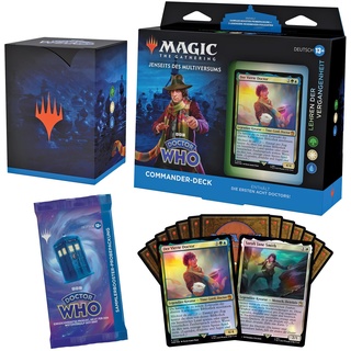 Magic the Gathering Magic: The Gathering Doctor Who Commander-Deck – Lehren der Vergangenheit (Deck mit 100 Karten, Sammler-Booster-Probepackung mit 2 Karten + Zubehör) (Deutsche Version)