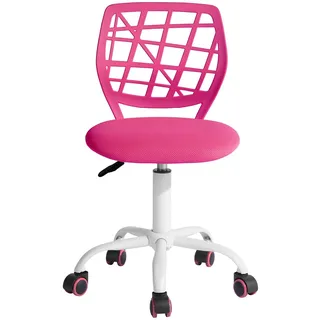 FurnitureR Farbenfrohes Zuhause, ergonomisch, verstellbar, höhenverstellbar, für Arbeitsbüro, Rosa, Metall, 38,5 cm x 40 cm x 75 – 87 cm