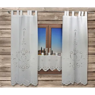 HOSSNER - ART OF HOME DECO Vorhang »Ortler« Schlaufen 1 Stk. tlg., weiß