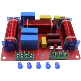 Durlo 3-Wege-HiFi-Lautsprecher-Frequenzweiche, 400 W, einstellbar, 4–8 Ohm, ein Hoch- und zwei Tiefton-Frequenzteiler mit Höhen-, Bass-, Mitten- und Bassfilterung