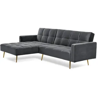 Jahnke ECKSOFA Chillax POSH Corner Samt Platingrau