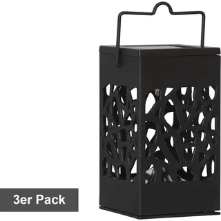 star trading deutschland gmbh Solarleuchte Kunststoff 11,0 cm 3er Set Schwarz