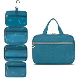 Kulturtasche Damen LOVEVOOK wasserdichte Kulturbeutel zu Aufhängen Faltbare | Waschtasche Kosmetiktasche Groß mit 360°Drehbare Haken Waschbeutel für Damen