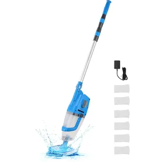 Vevor Poolsauger kabelloser Handstaubsauger blau