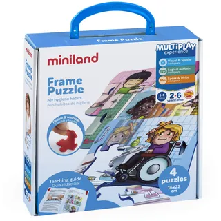 Miniland 35370 - Frame Puzzles. Meine Hygiene, Spiel
