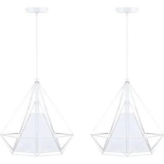 KONSIMO 2er Set Stehlampen im skandinavischen Stil "ACOS", Weiß, Metall - Weiß