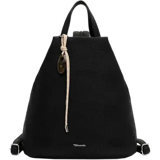 Rucksack TAMARIS "Rucksack TAS Karen", Damen, Gr. B/H/T: 29cm x 31cm x 17cm, schwarz (schwarz 100), Obermaterial: 60% Polyurethan PU. 40% Polyester PES., Rucksäcke Rucksack