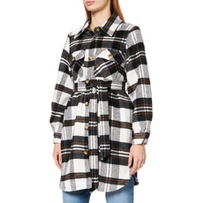 MAMALICIOUS Damen Mllolle Jacket A., Sesame/Checks:CHILI OIL AND BLUE, S