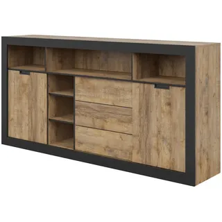 masseno Davor 220 x 109 x 45 cm Eichefarben / Braun