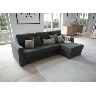 Atlantic Home Collection Ecksofa »Dublin L-Form«, Bettfunktion und Bettkasten, Recamiere links oder rechts montierbar