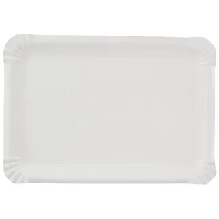 Papptablett Konditorei "Fast Food" - Klein 23X17 Cm Weiss Karton - 250 Un.