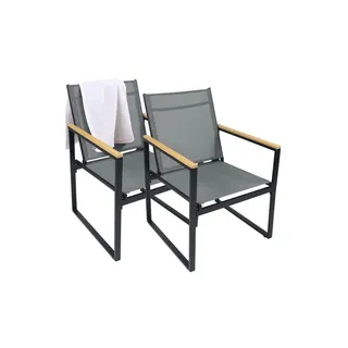 VCM Mid.you Gartenstuhl 54 x 65 x 83 cm anthrazit 2 St.