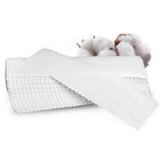100x Baumwollstreifen Sugaring, 20x7 cm Kosmetex Vliesstreifen zum Zuckern mit Zuckerpaste, weiße Baumwolle Textil Vlies (Stoff Weiß)