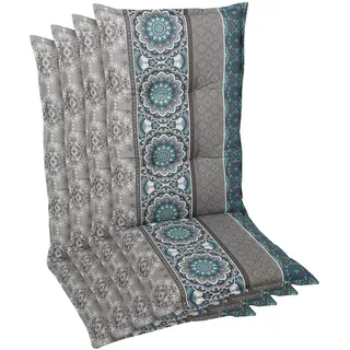 GO-DE Hochlehnerauflage 120 x 50 x 7 cm blau 4-tlg.