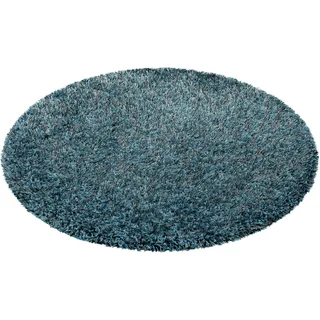 Esprit Cosy Glamour 2.0 Hochflorteppich 67 x 67 cm Blau/Türkis
