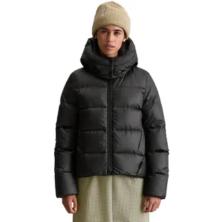 Steppjacke MARC O'POLO DENIM, Damen, Gr. L, schwarz, Obermaterial: 100% Polyester. Futter: 100% Polyester. Füllung: 70% Daunen, 30% Federn, regular fit normal, Jacken Steppjacke, Winterjacke, regular fit, Stehkragen, abnehmbare Kapuze