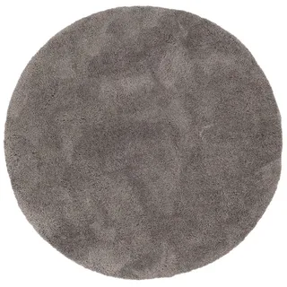 Pergamon Luxus Super Hochflor Shaggy Teppich Luca Rund , Anthrazit , Textil , Rund , 200x200 cm , Teppiche und Böden, Teppiche, Hochflorteppiche & Shaggys