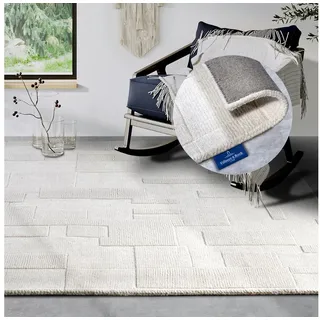 Villeroy & Boch »Wilhelmine« rechteckig 10 mm Höhe Läufer, handgewebt, Wolle, Natur, Wohnzimmer, Geometrie, Boho,