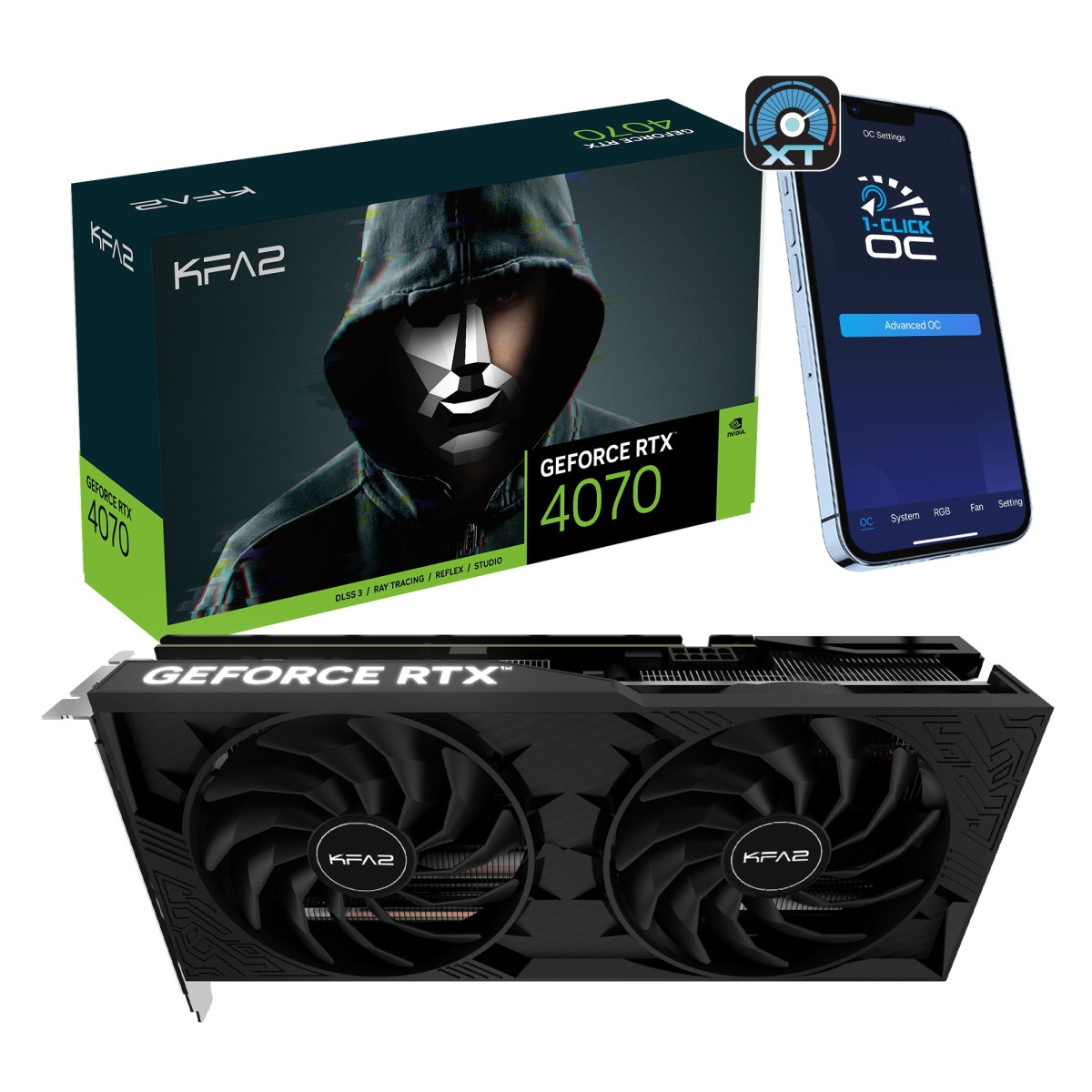 Bild von GeForce RTX 4070 1-Click OC 12 GB GDDR6X 47NOM7MD8DDK