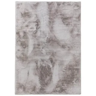 Kunstloft Kunstfell-Teppich Dave Grau 120x170 cm , Textil , Beton Optik , Rechteckig , 120x1 cm , Gots , waschbar , Teppiche und Böden, Teppiche