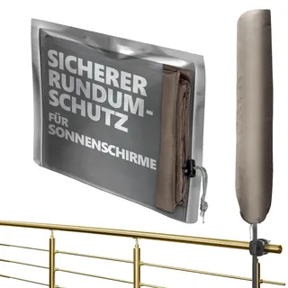 Menz Sonnenschirm Schutzhülle in Schwarz - Polyester Schutzhülle für Sonnenschirm 2 m Ø / 2 m x 1,25 m, langlebige Sonnenschirmhülle, Schirmhülle UV-beständig, Schirmabdeckung wetterfest