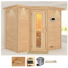 Bild von Sauna »Sanna 2«, (Set), 9-kW-Bio-Ofen mit externer Steuerung beige