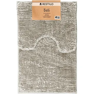 RESTILO Badematte Toilettenmatte Set 50x80 40x50 cm Badteppiche Badvorleger rutschfest Bati Beige