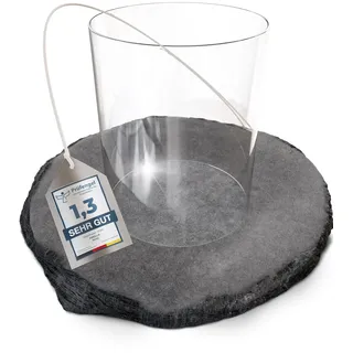 Firell Glas für Tischkamin Verve - Hitzebeständiger Glaszylinder [12 x 15 cm] für Tischkamin | Kompatibel für Firell Tischkamine Verve & Verve Black | feuerfest Glasröhre für Ethanol Kamine