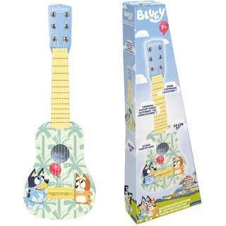 Bluey Lexibook, Bluey, Meine erste Gitarre für Kinder, 6 Nylonsaiten, 53 cm, Anleitung inklusive, Blau, K200BY