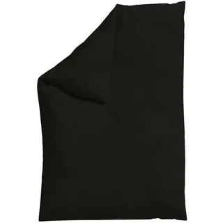 schlafgut Woven Satin Uni Baumwolle Schwarz 135 x 200 cm