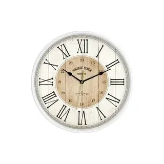 EUROTIME 81748-07 Quarz Wanduhr 30.5 cm Weiß